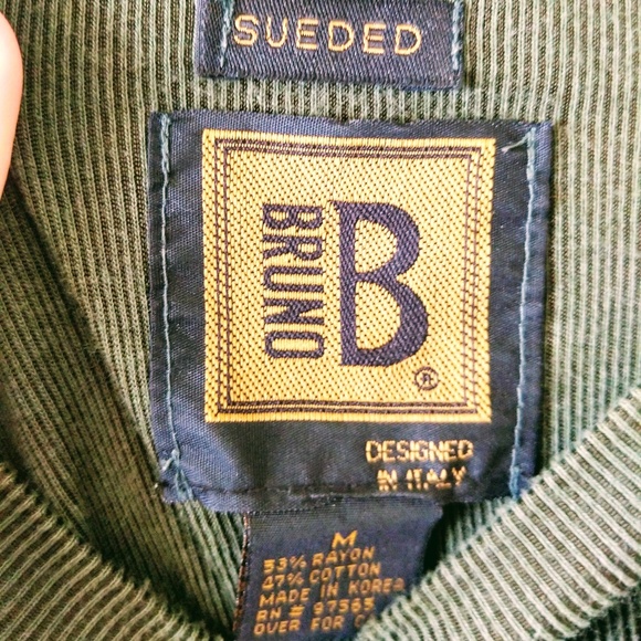 Bruno B Olive Green Thick Mens shirt - Picture 3 of 3